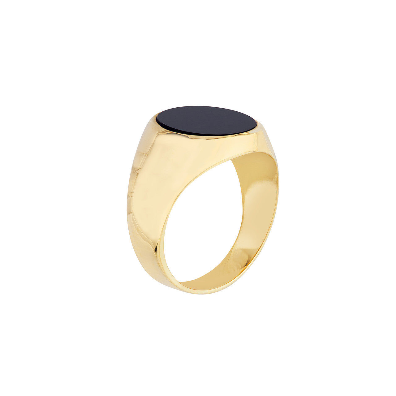 Signet Oval Onyx N High Polished Ring - 2