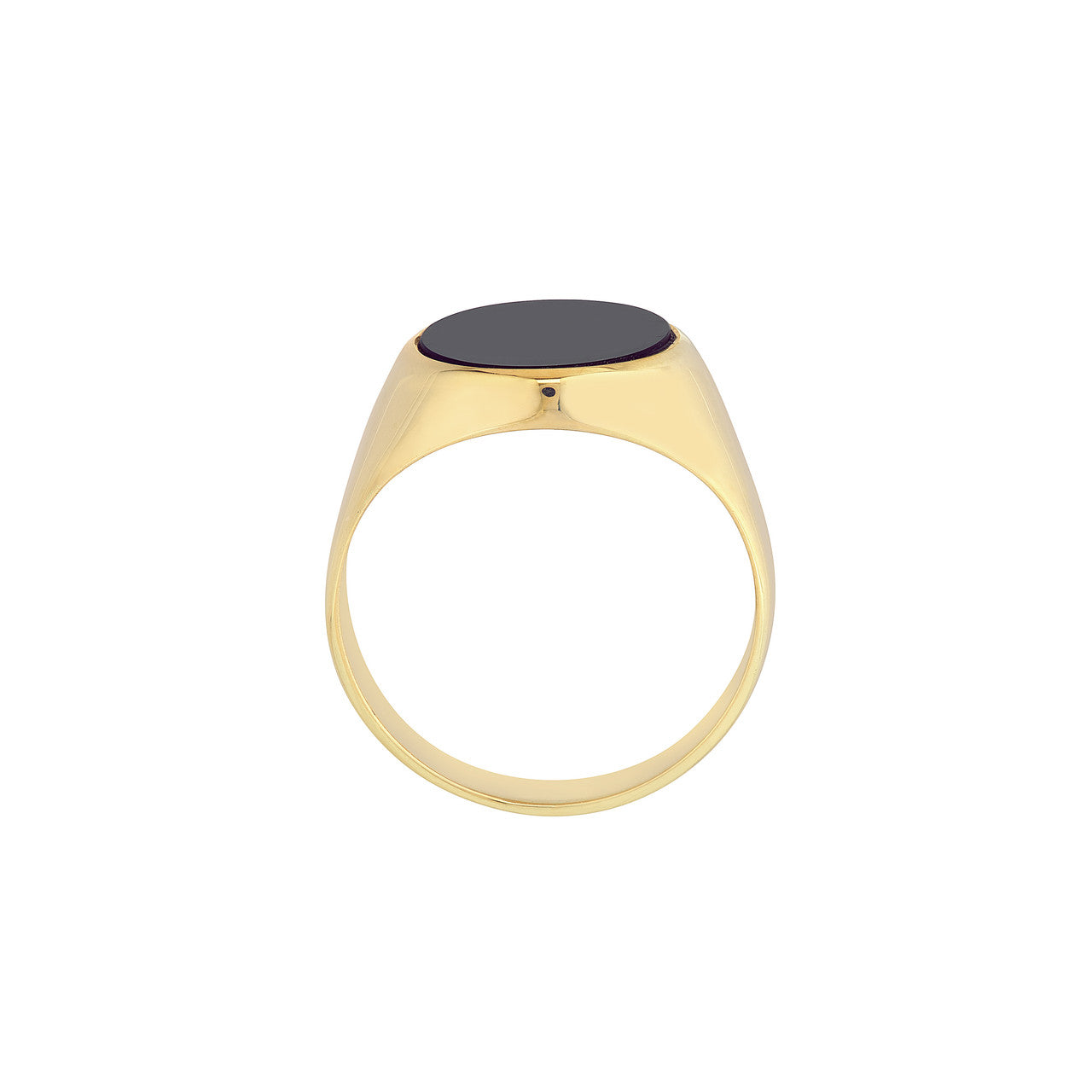 Signet Oval Onyx N High Polished Ring - 3