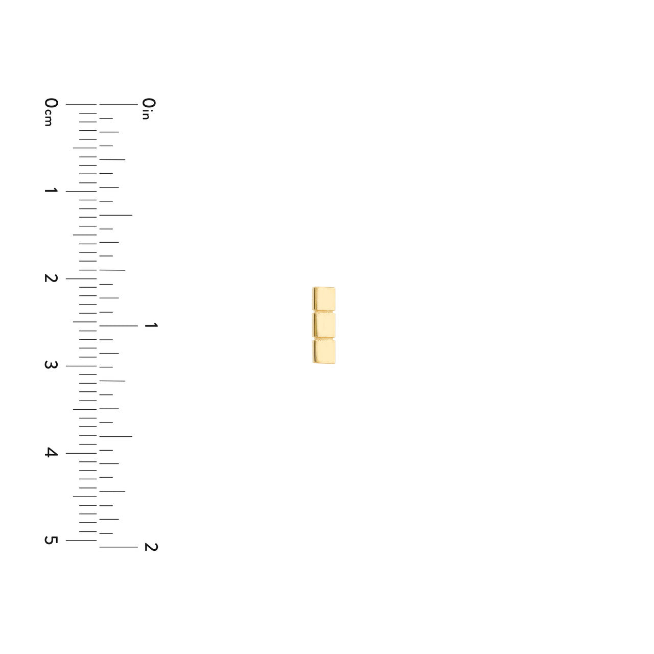 Triple Square Bar Stud Earrings