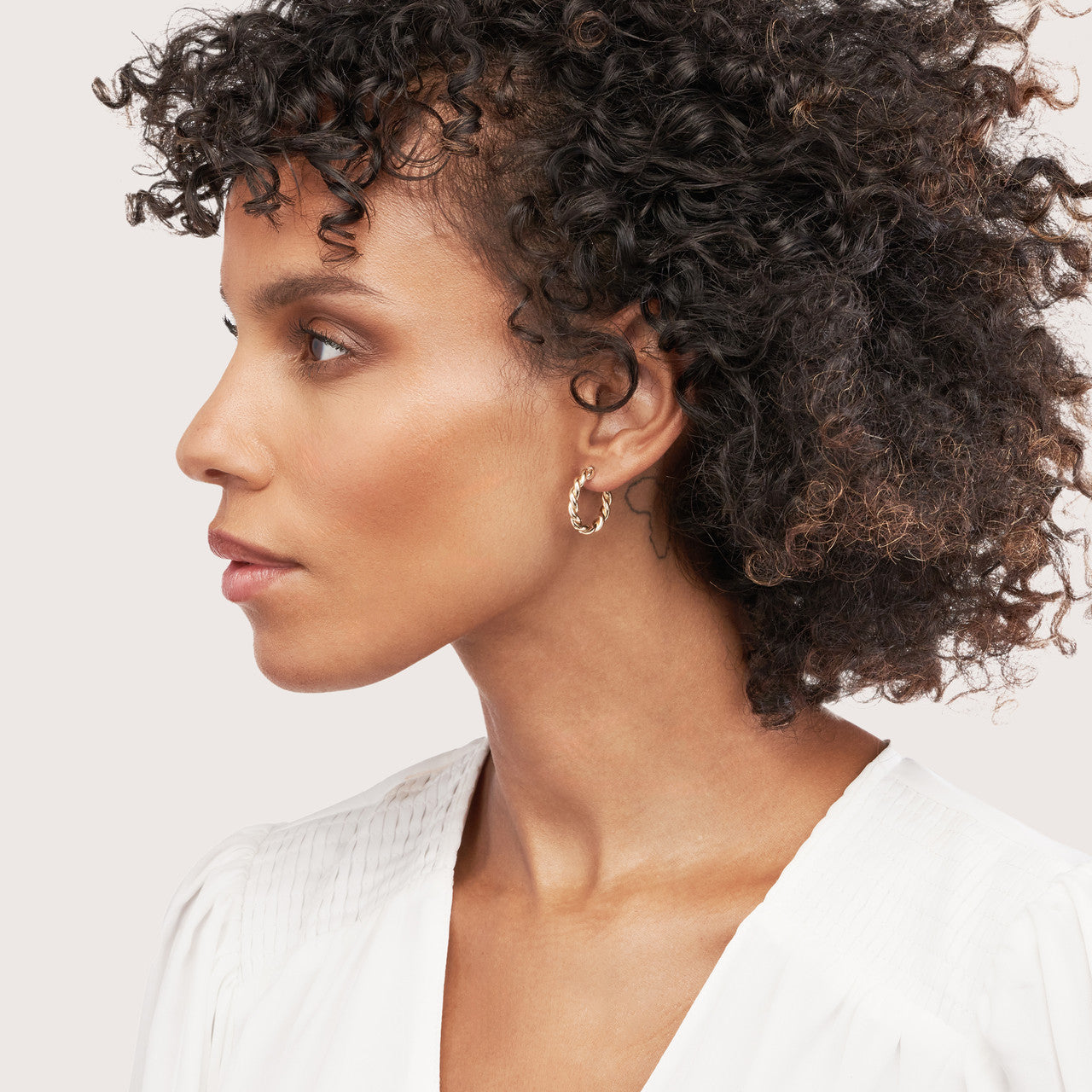 2 X 15mm Braided Hoop Earrings