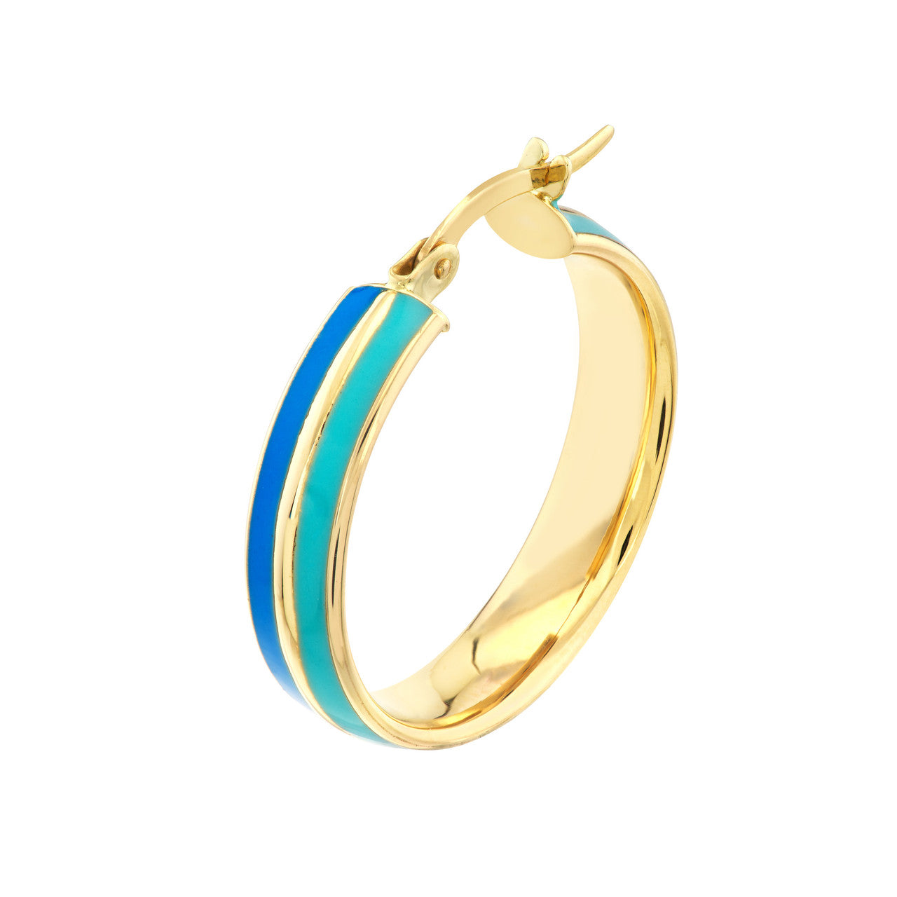 Shades of Blue Large Round Hoops