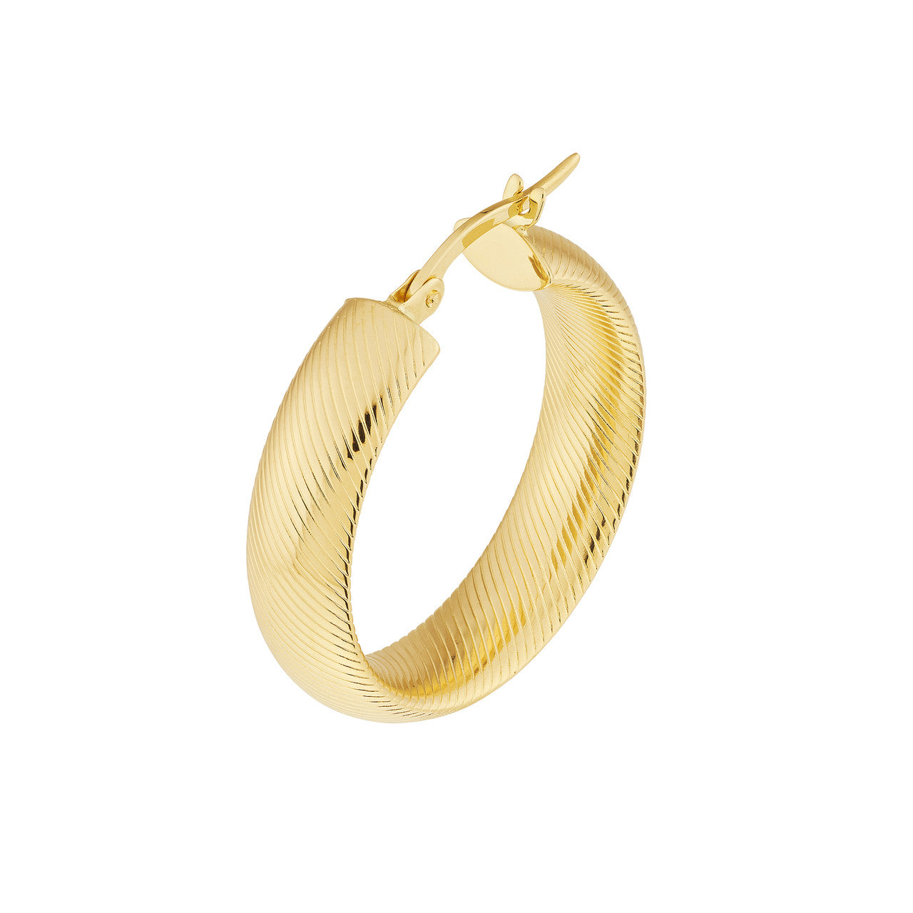 Soft Lined Round Hoop Earrings
