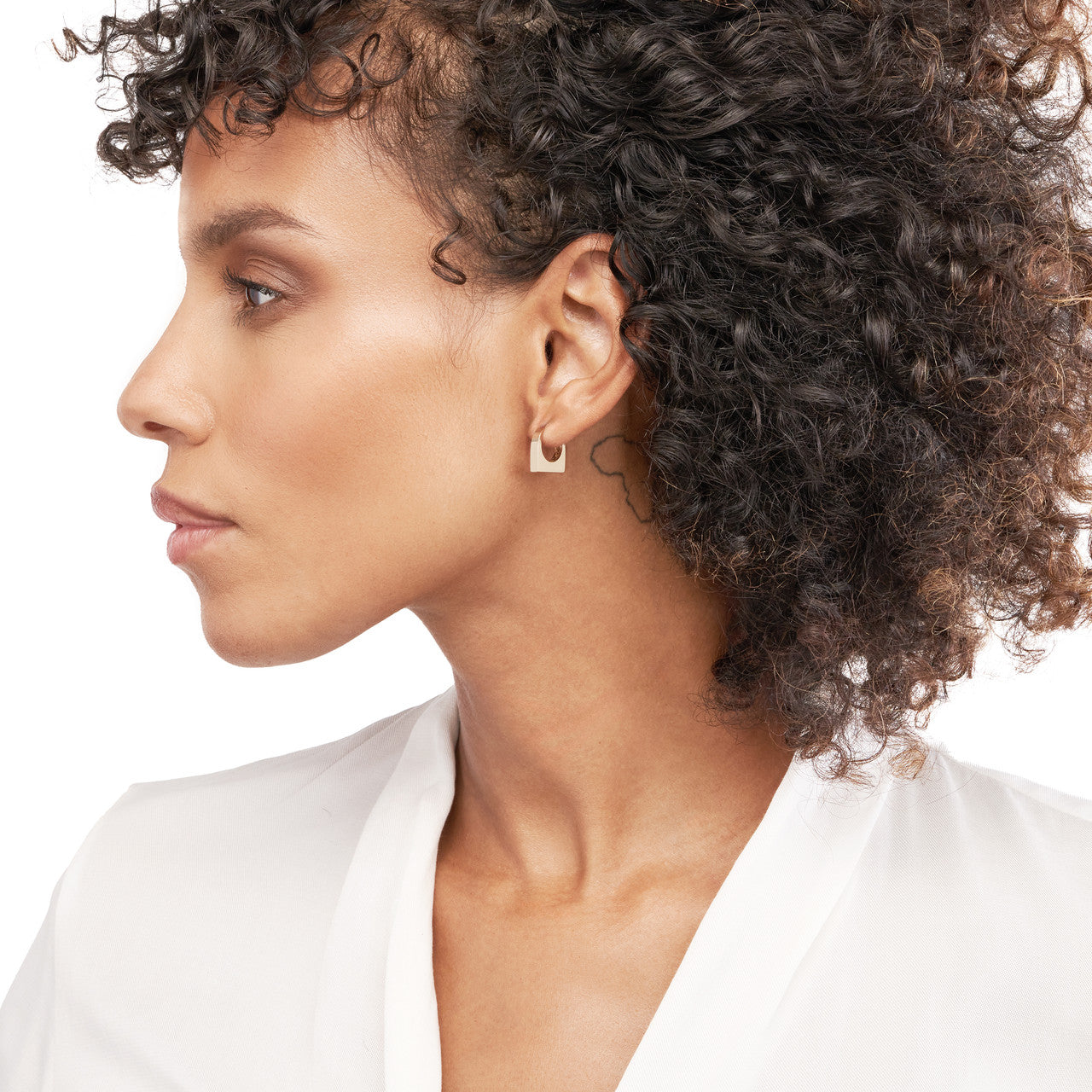 Thick Bar Hoop Earrings