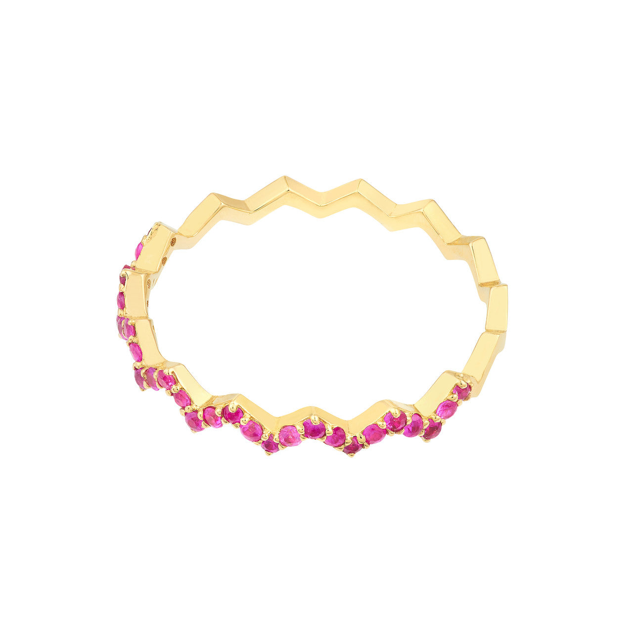 Ruby Stones Zig Zag Ring 3