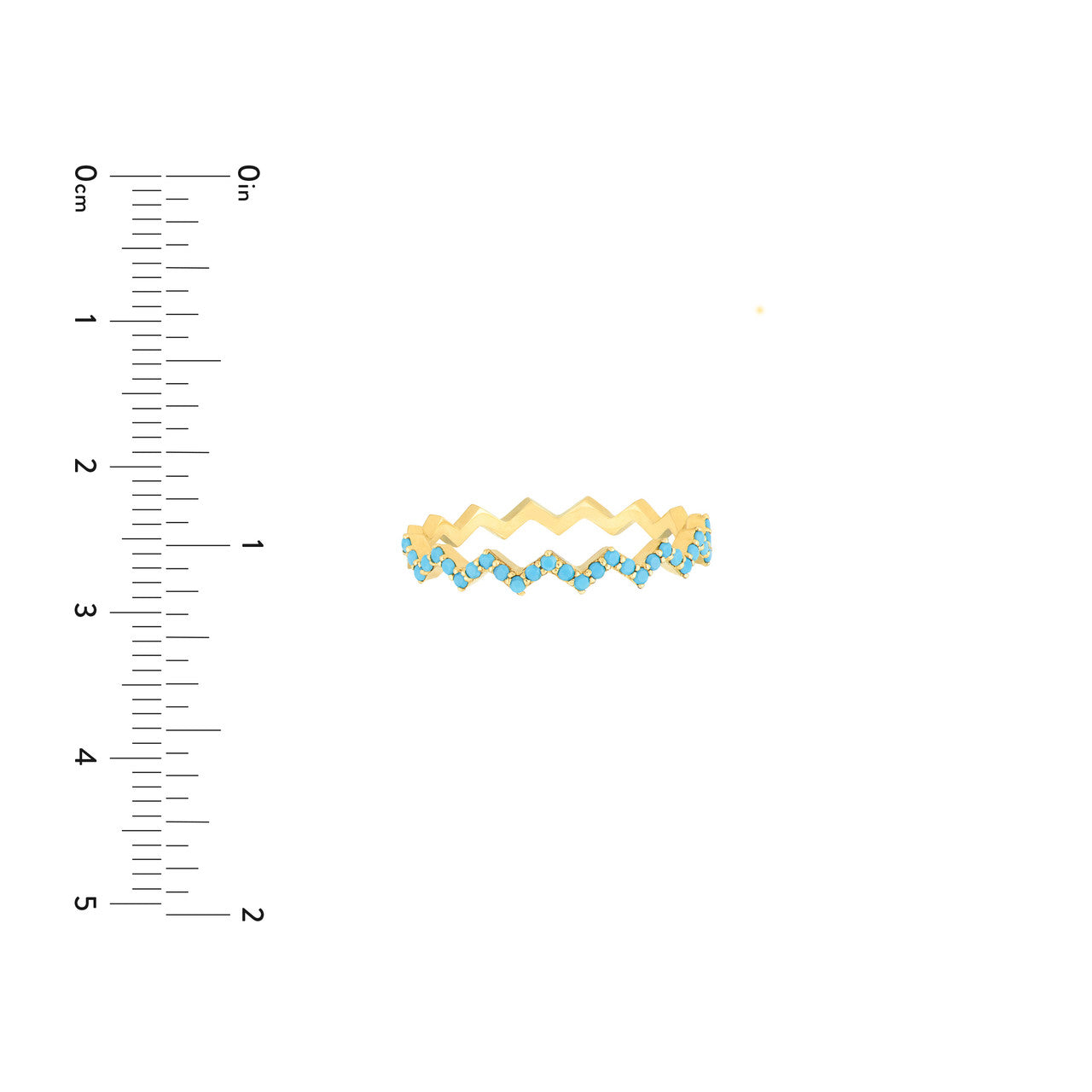 Zig Zag Turquoise Ring