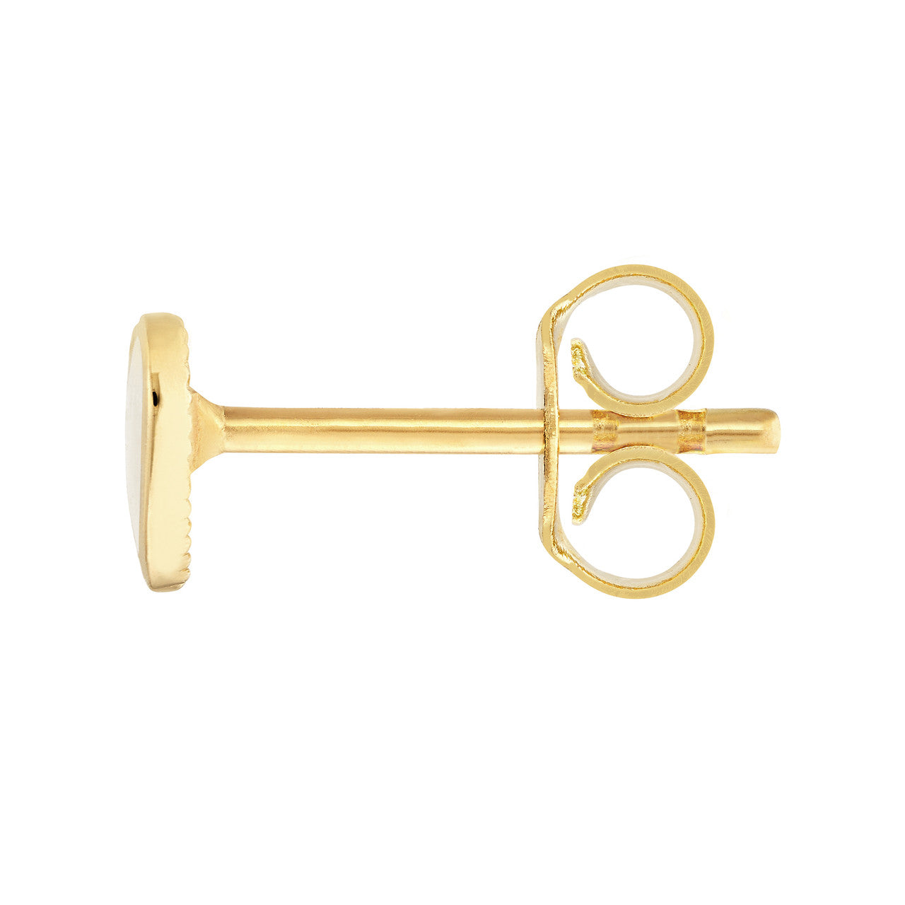 White heart stud earrings by My Store with a simple design, featuring a polished finish and elegant shape.