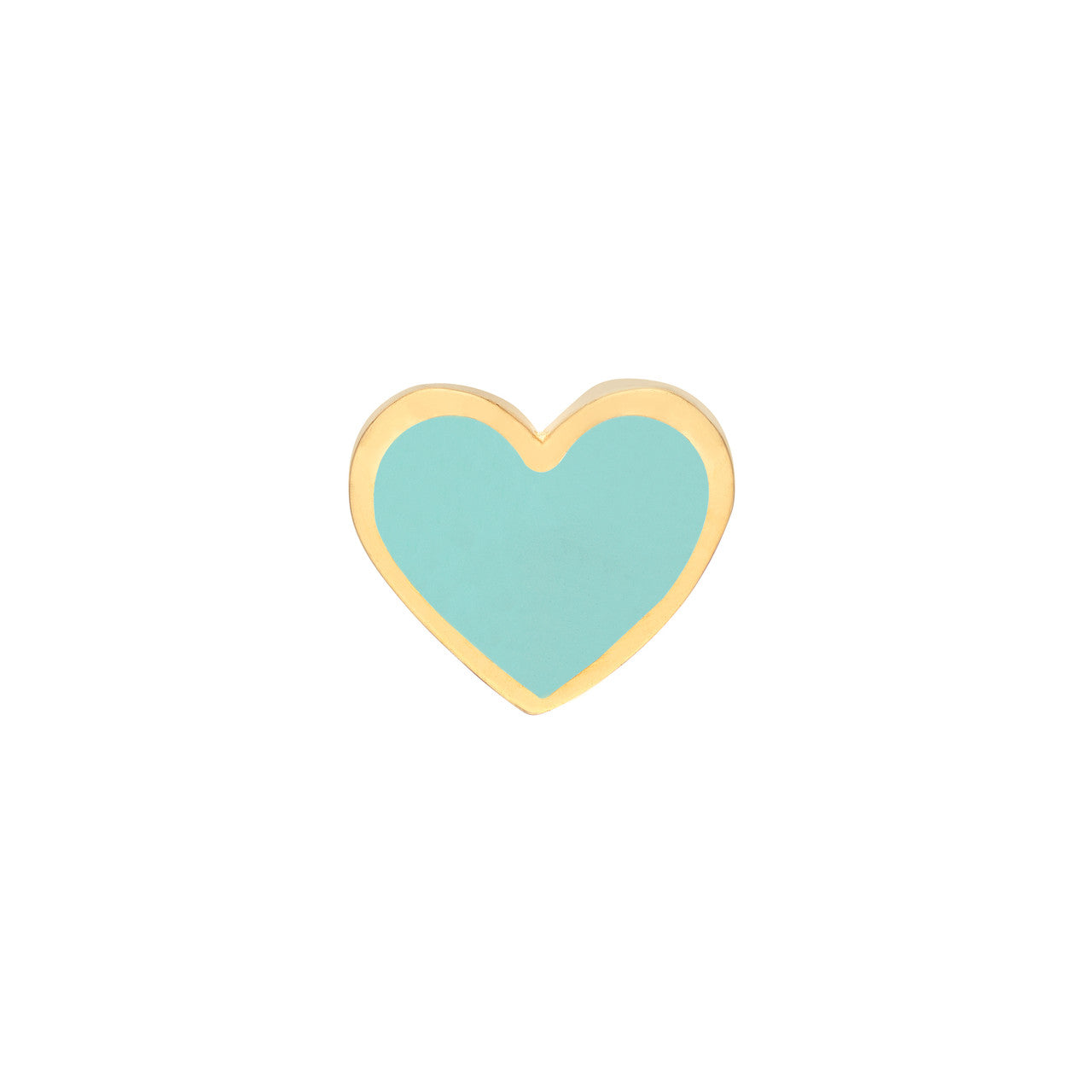 Light turquoise heart stud earrings by My Store, featuring a simple and elegant design perfect for everyday wear.