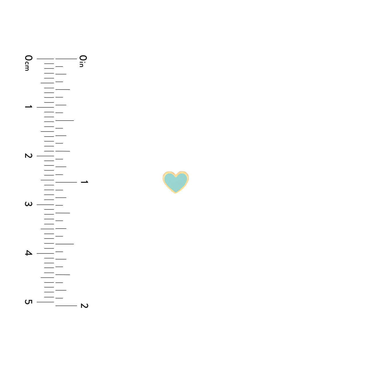 Light turquoise heart stud earrings by My Store, featuring a simple and elegant design.