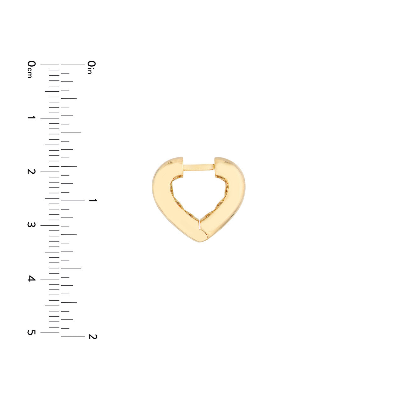 Simple heart huggie earrings in gold by My Store, featuring a delicate design perfect for everyday wear.