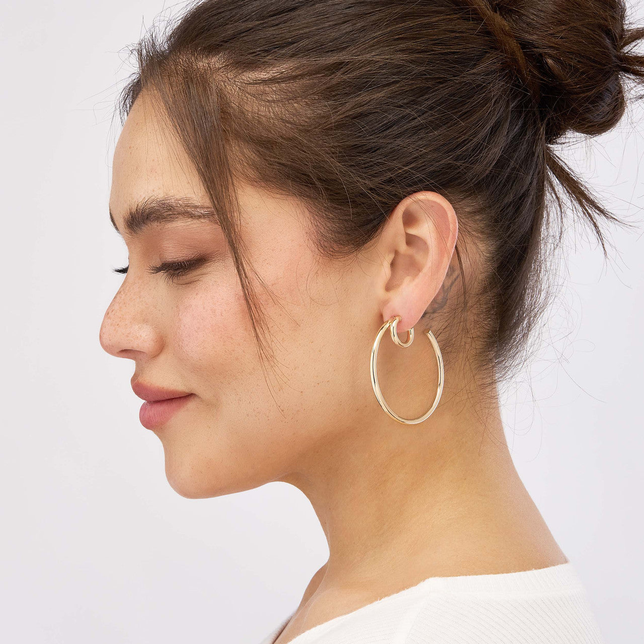 50mm Double Hoop Earrings