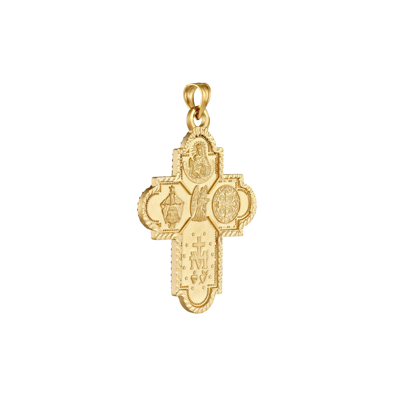 4 Way Double Sided Medal Cross Pendant
