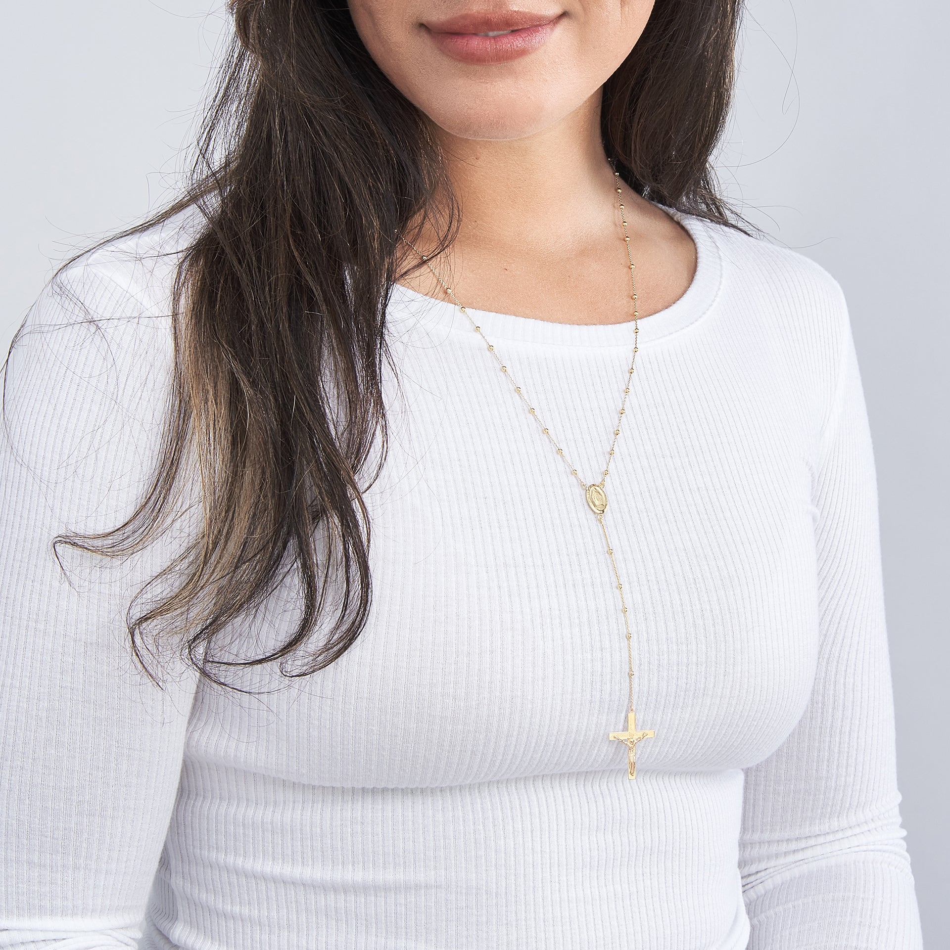 Traditional Rosary Necklace with Crucifix