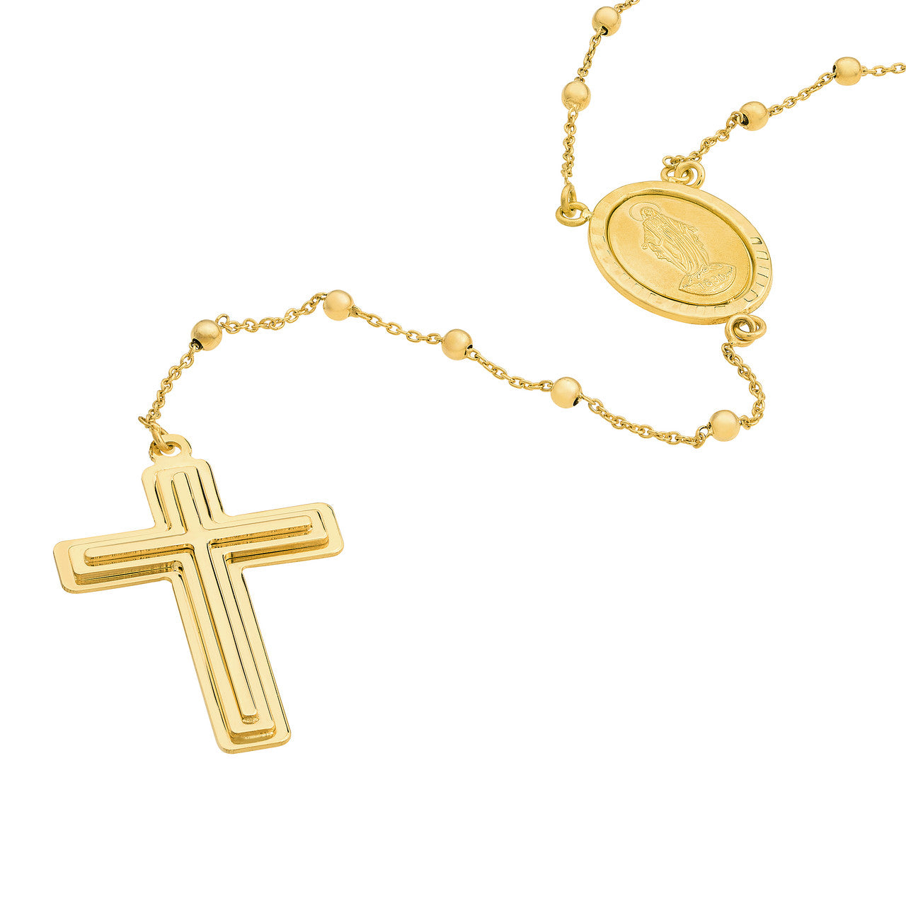 Traditional Rosary Necklace with Cross