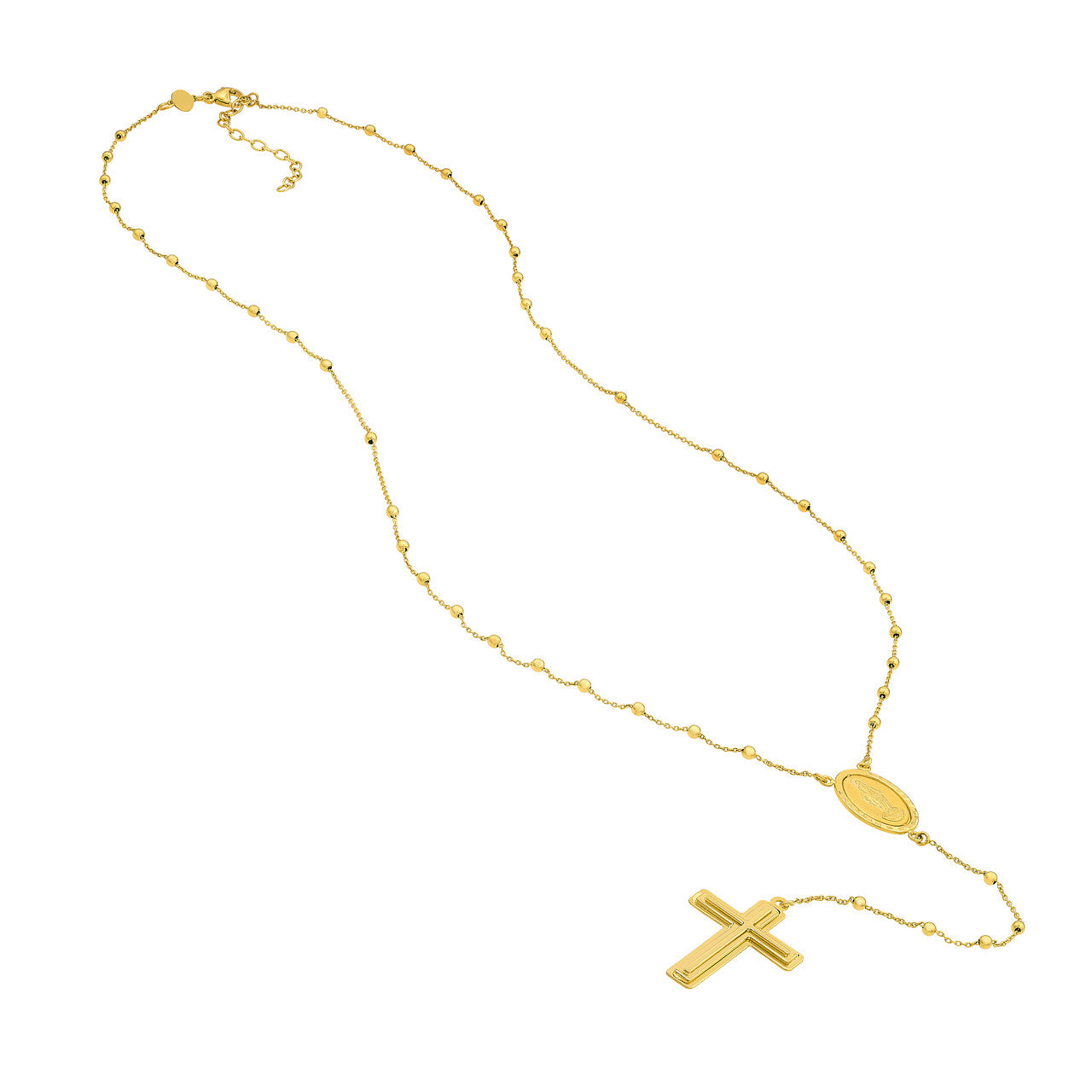 Traditional Rosary Necklace with Cross