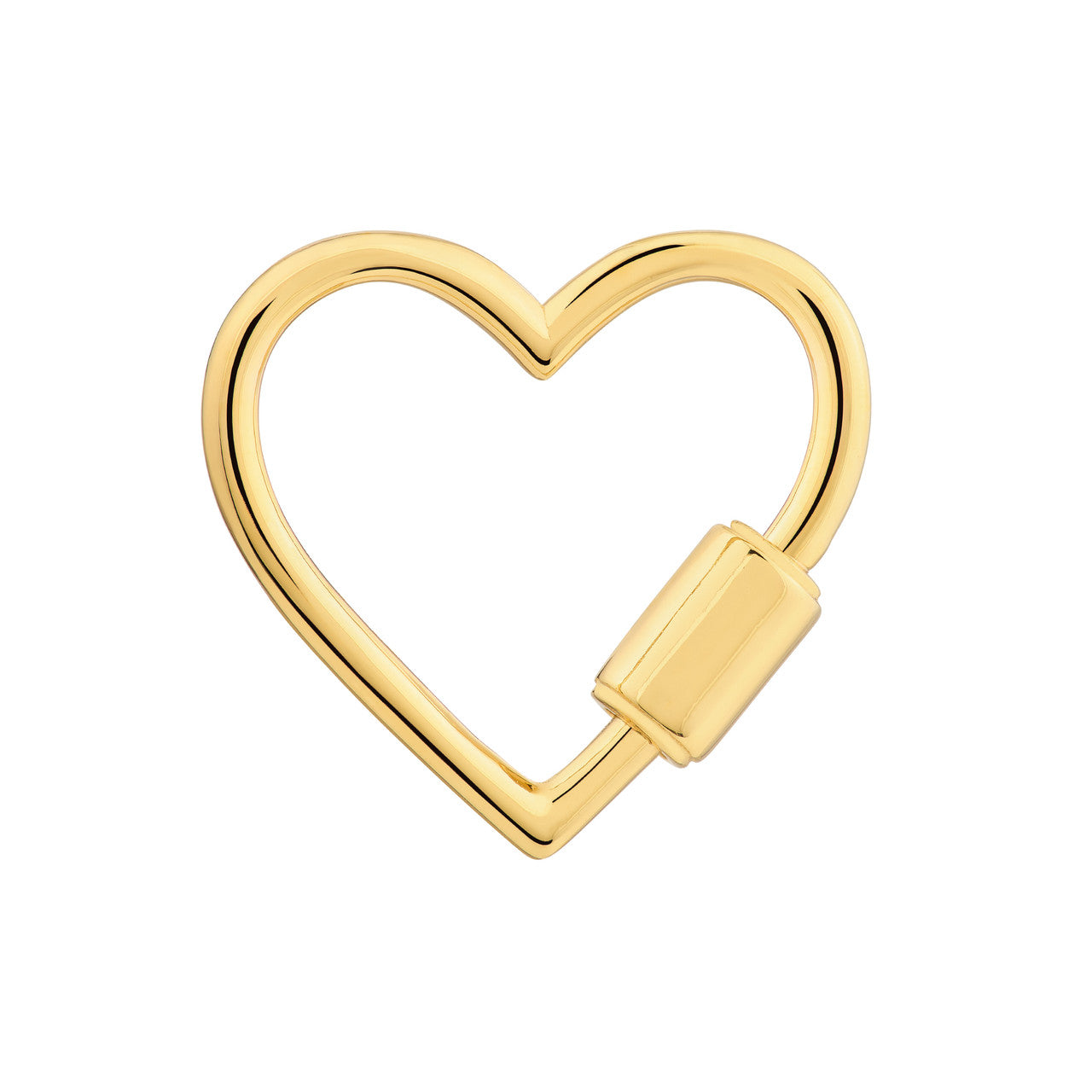 Heart-shaped twist barrel lock clasp by My Store, showcasing a sleek design and polished finish perfect for jewelry making.