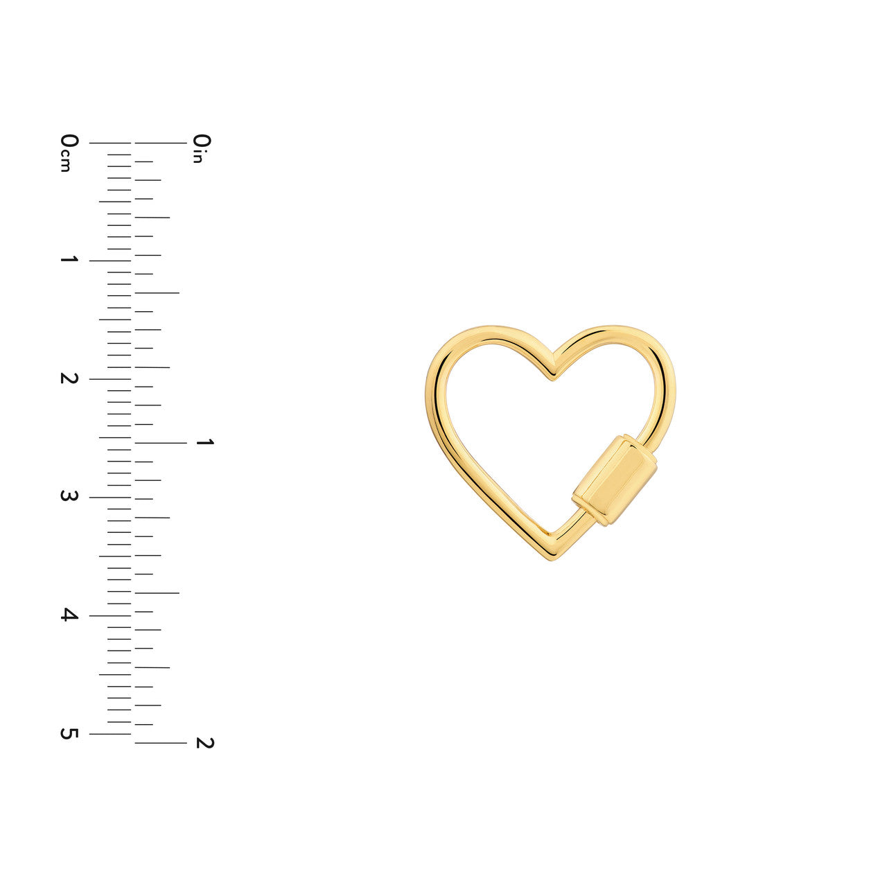 Heart Shaped Twist Barrel Lock Clasp - VIA Jewelers