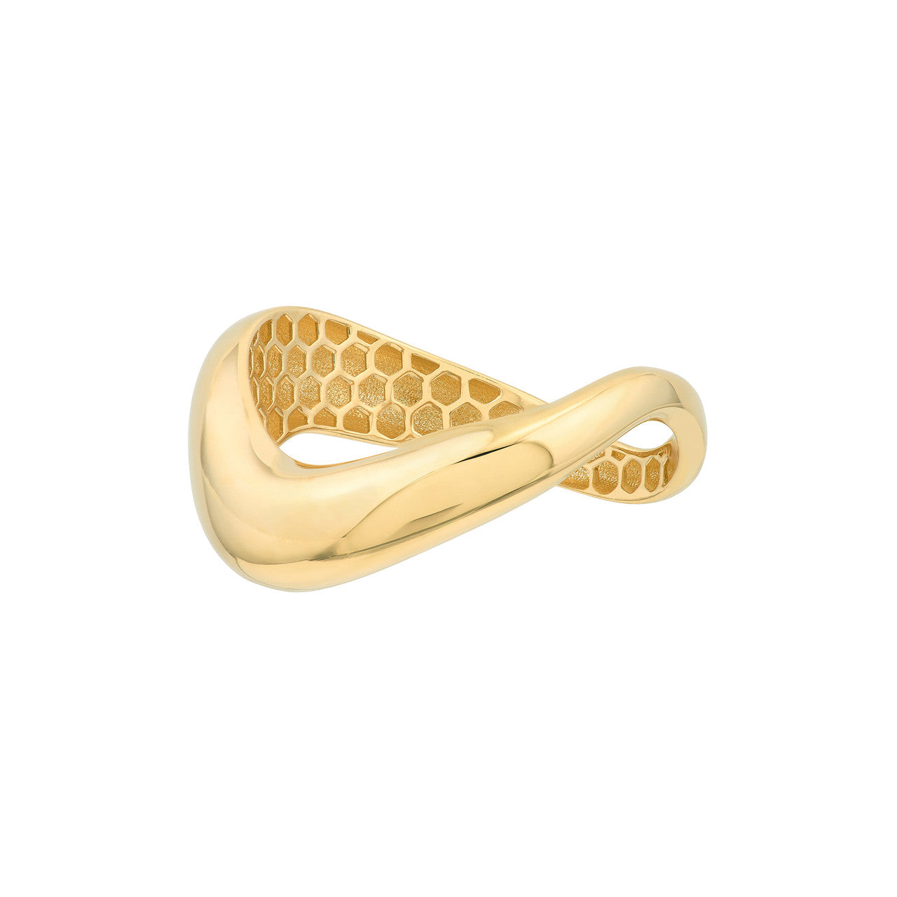Honey Swirl Ring by My Store featuring a unique swirled design in warm golden tones.
