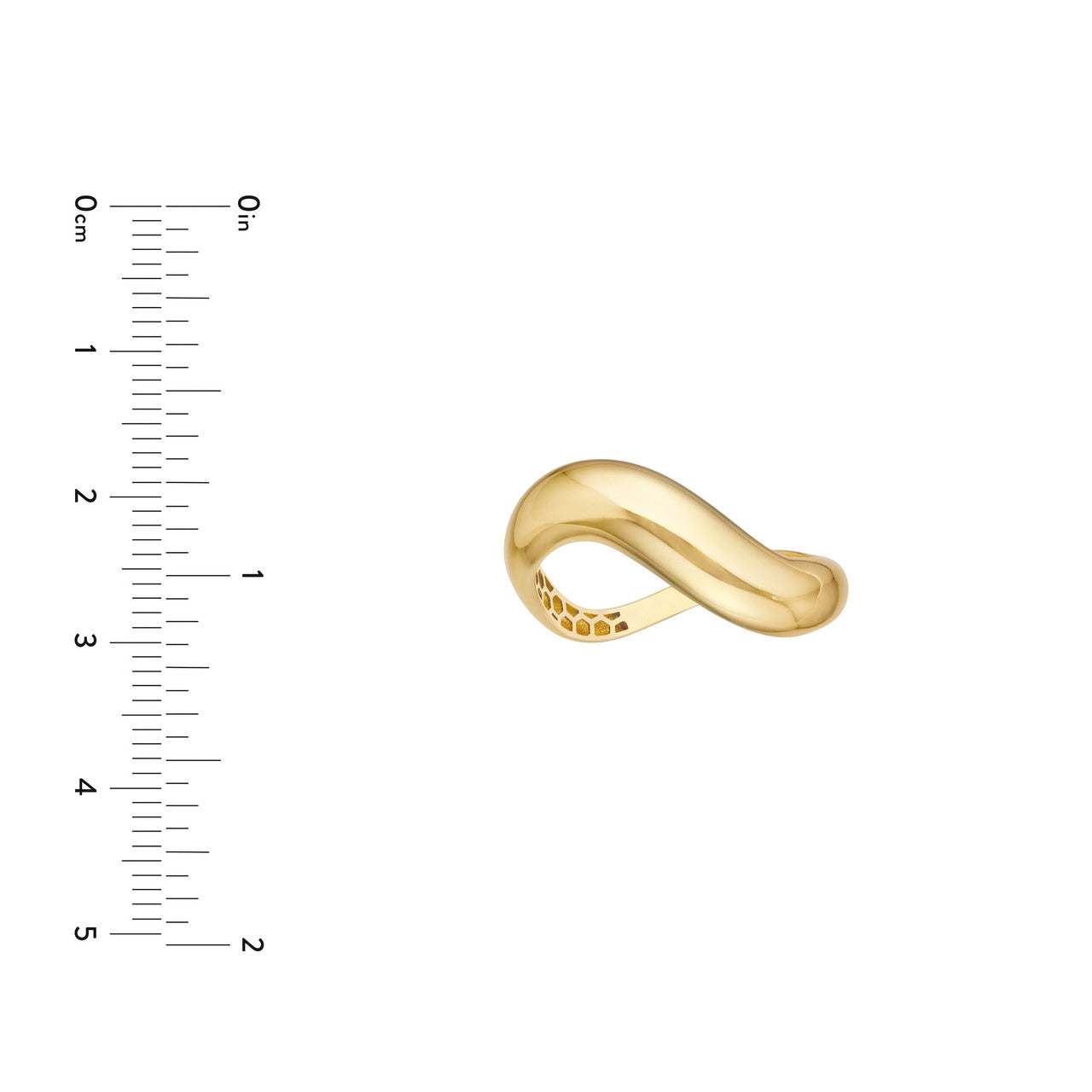 Honey swirl ring featuring a unique design with a warm, golden hue and intricate detailing.