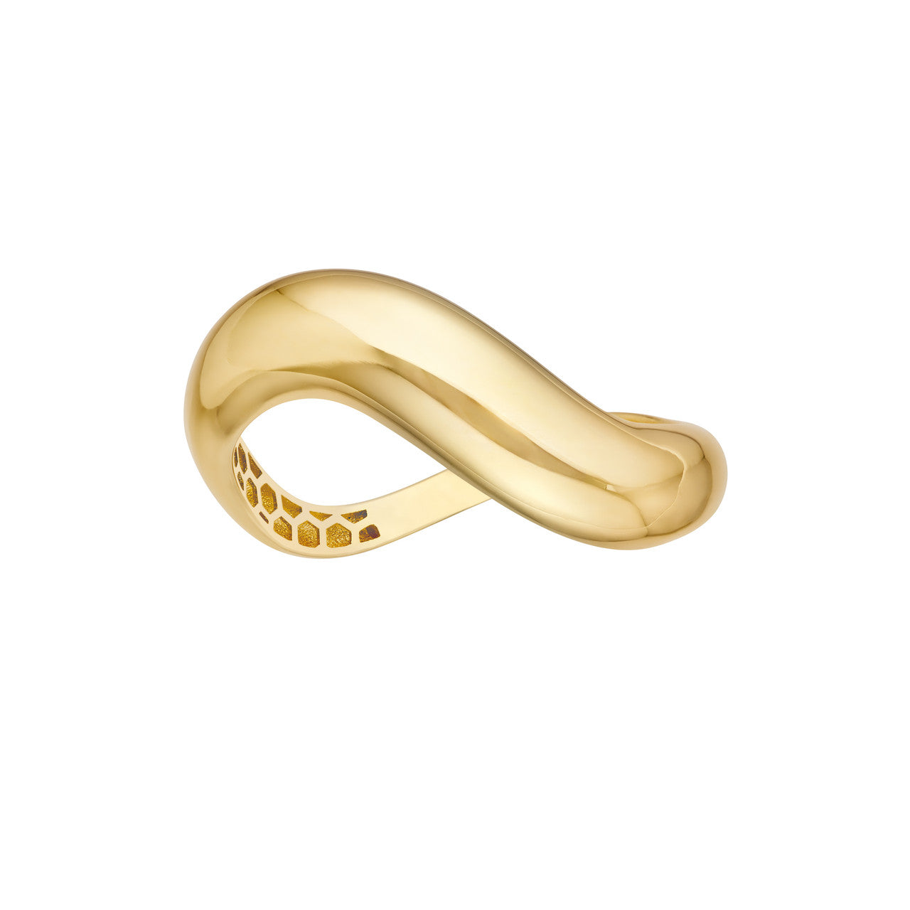 Honey Swirl Ring by My Store featuring a unique swirling design in warm golden tones.
