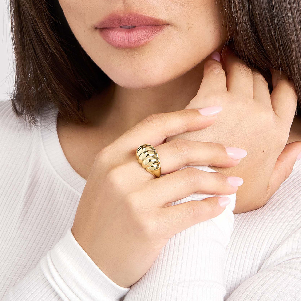 Honey Twist Dome Ring