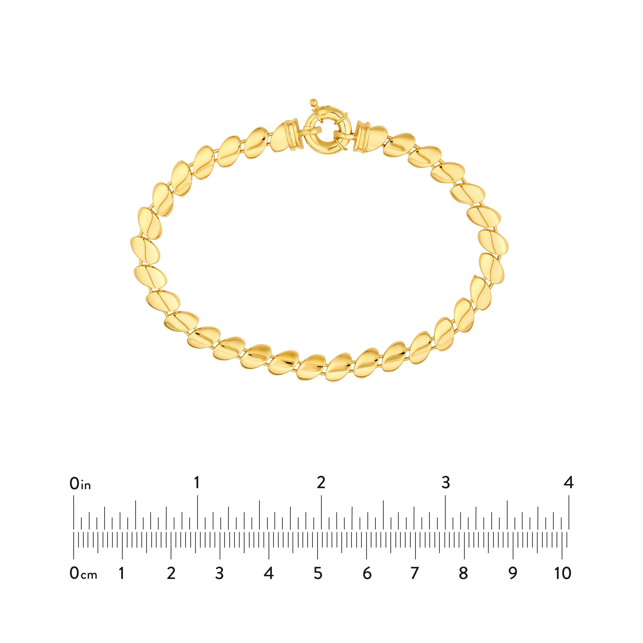 Diagonal Oval Link Bracelet