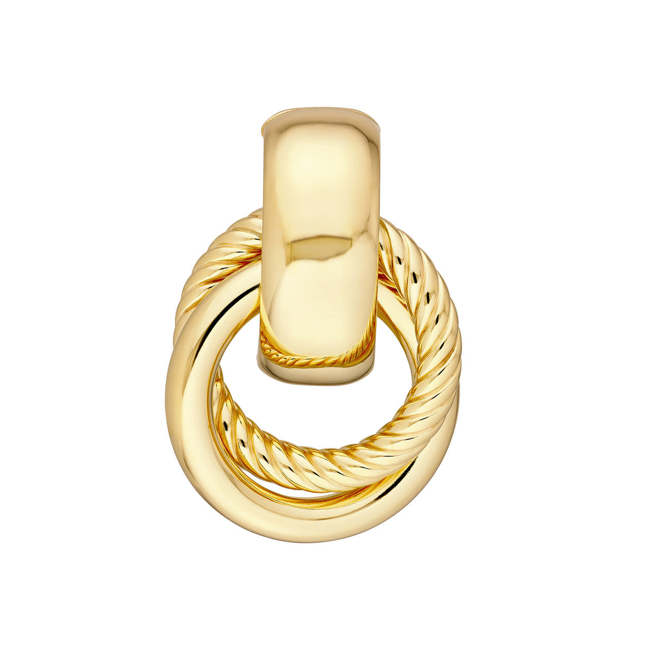 Texture Door Knocker Hoop Earrings