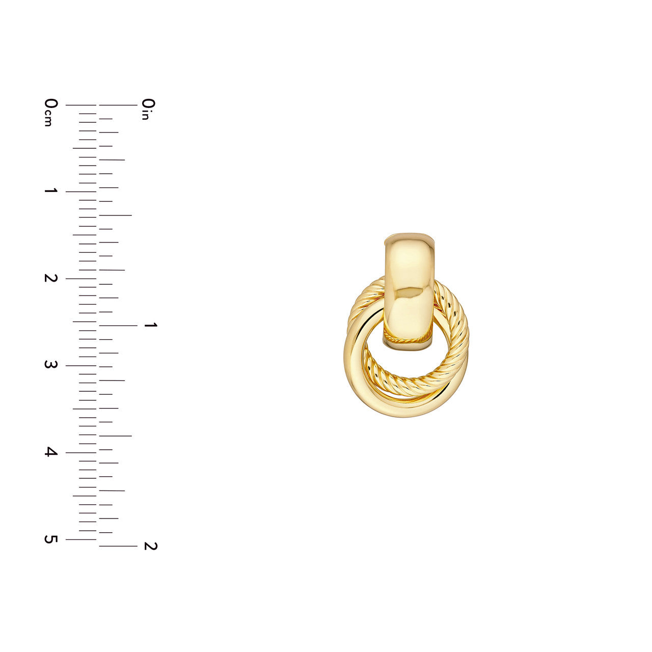 Texture Door Knocker Hoop Earrings