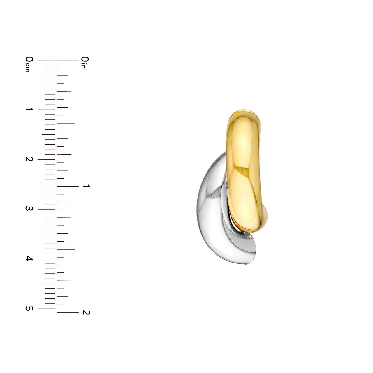 Two-Tone Arc Earrings