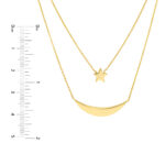 Star and Moon Layered Duo Necklace size guide