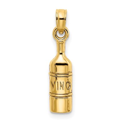 Gold Wine Bottle Charm 3