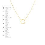 Wire Circle Necklace size guide