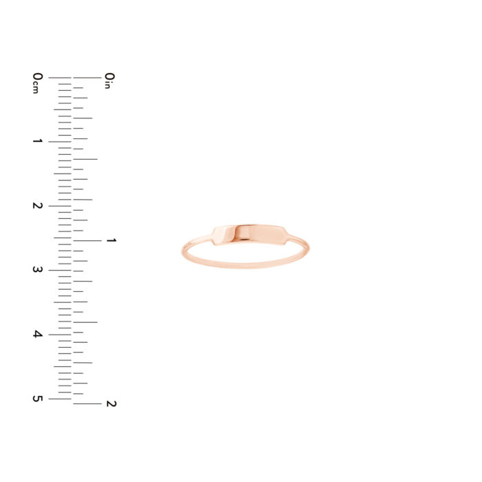 Small ID Ring - 8, Rose