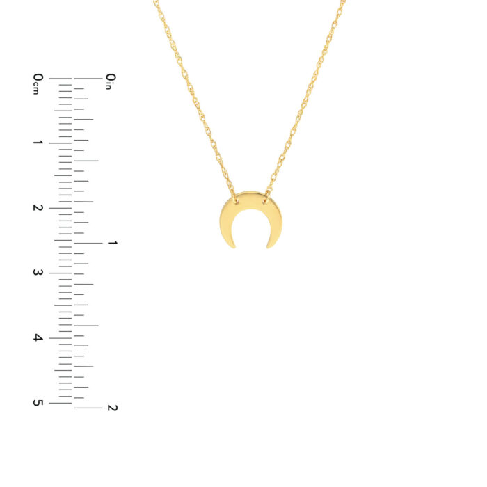 Mini Crescent Moon Necklace size guide