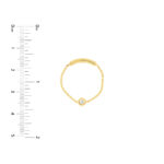 3pt Diamond Bezel Chain Ring with Sizing Bar - 7, Yellow size guide