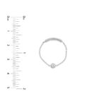 3pt Diamond Bezel Chain Ring with Sizing Bar - 8, White size guide