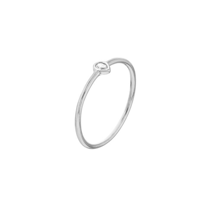 Pear Diamond Bezel Ring