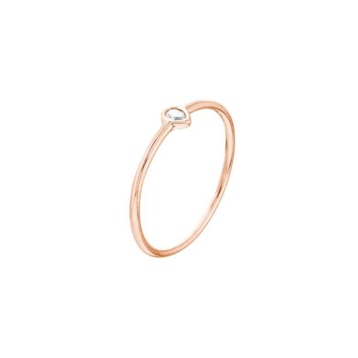 Pear Diamond Bezel Ring