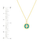 Turquoise Enamel Star Medallion Necklace size guide