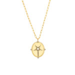 Starburst Medallion Necklace with Diamond