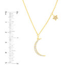 Diamond Moon with Star Dangle Necklace 5
