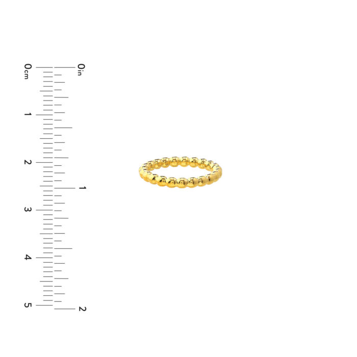 Fancy Bead Ring - 6, Yellow