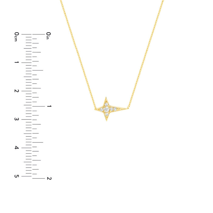 Diamond Tapered Cross Necklace 4