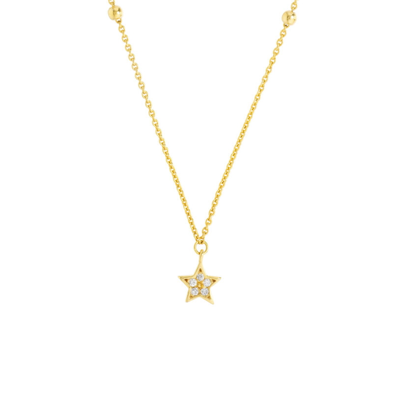 Diamond Star and Moon Dual-Wear Necklace 2