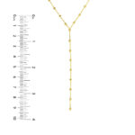 Beaded Lariat Adjustable Necklace size guide