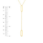 Paper Clip Accented Y-Necklace size guide