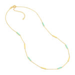 Turquoise Enamel Bar Necklace 3