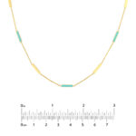 Turquoise Enamel Bar Necklace 5