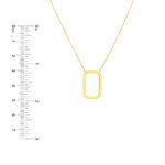 Open Rectangle Necklace Psl size guide
