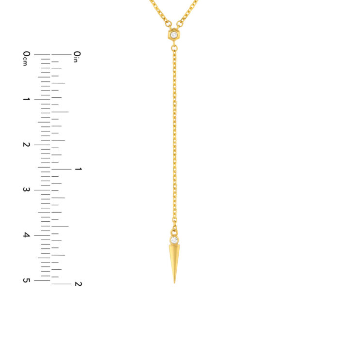 Diamond Multi Layered Lariat Spike Necklace 5