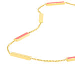 Neon Pink Enamel Bar Bracelet 2